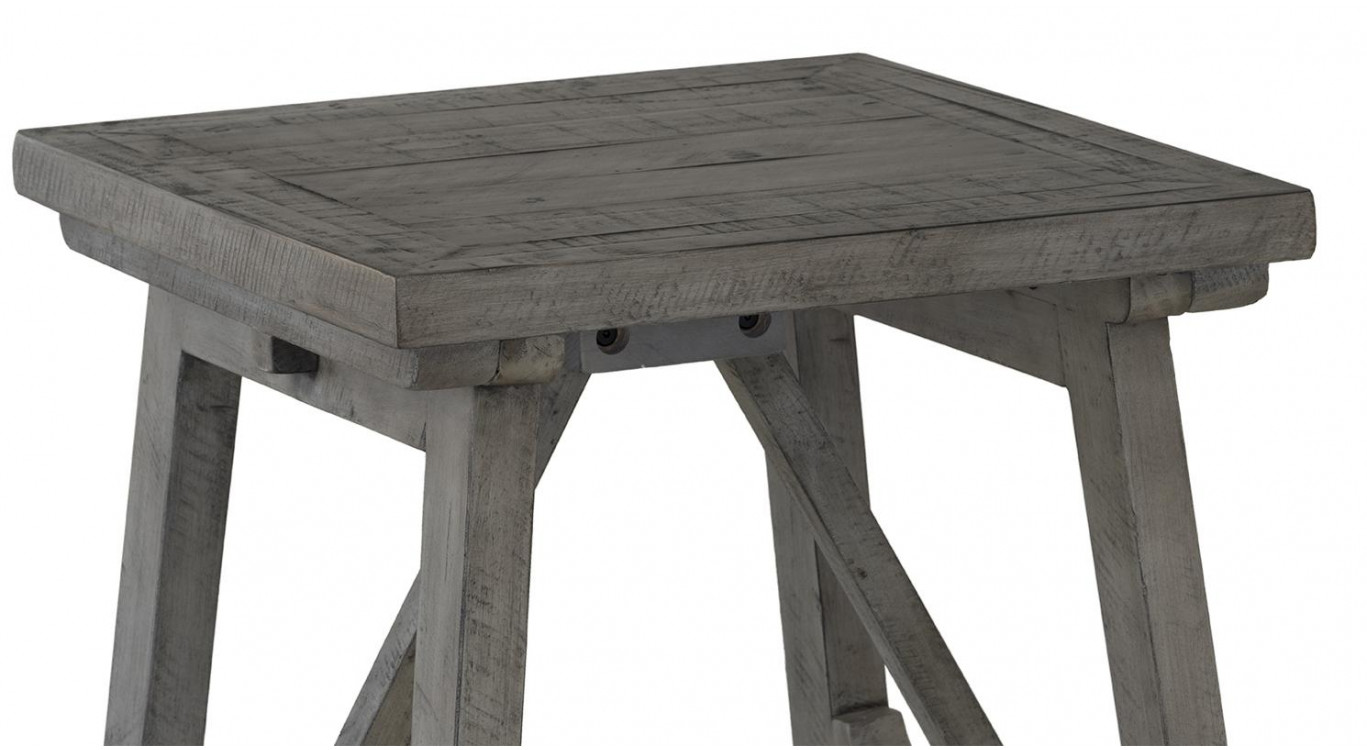 Table De Chevet Bois Gris 56x56x56cm