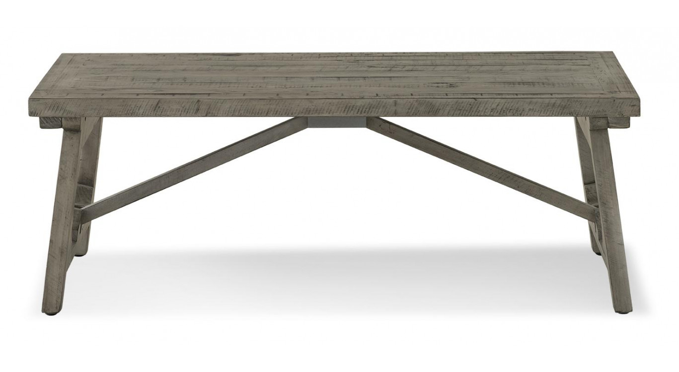 Niedriger Holztisch Grau 130x71x46cm