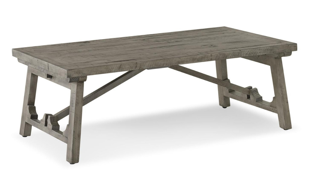 Niedriger Holztisch Grau 130x71x46cm
