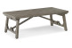 Niedriger Holztisch Grau 130x71x46cm