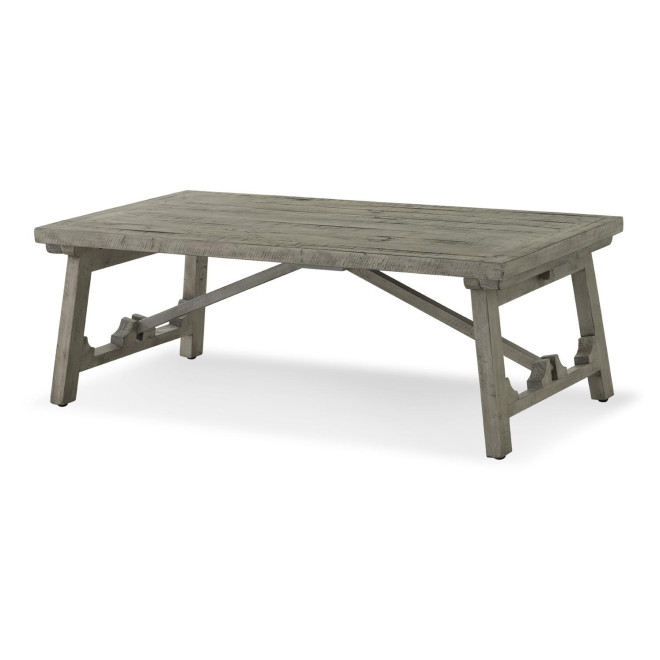 Niedriger Holztisch Grau 130x71x46cm