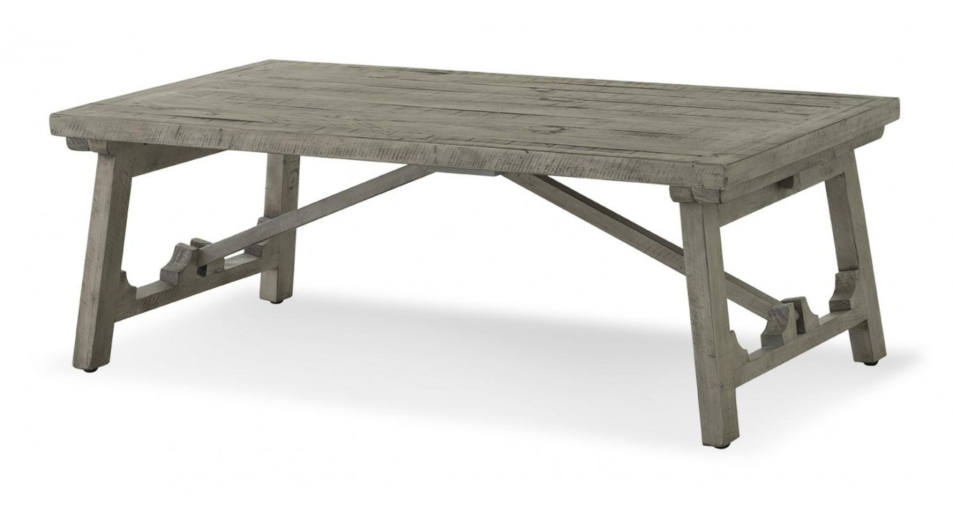Niedriger Holztisch Grau 130x71x46cm
