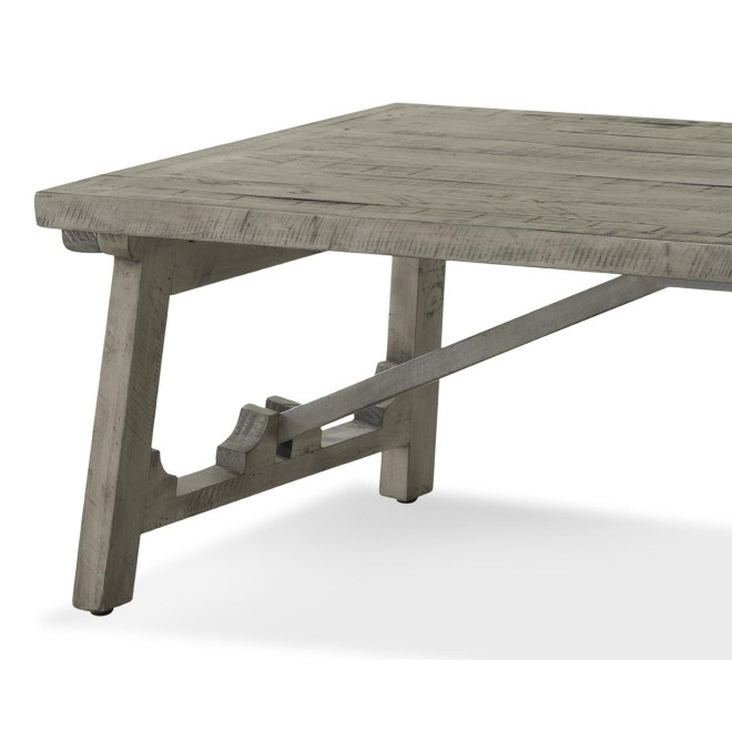 Niedriger Holztisch Grau 130x71x46cm