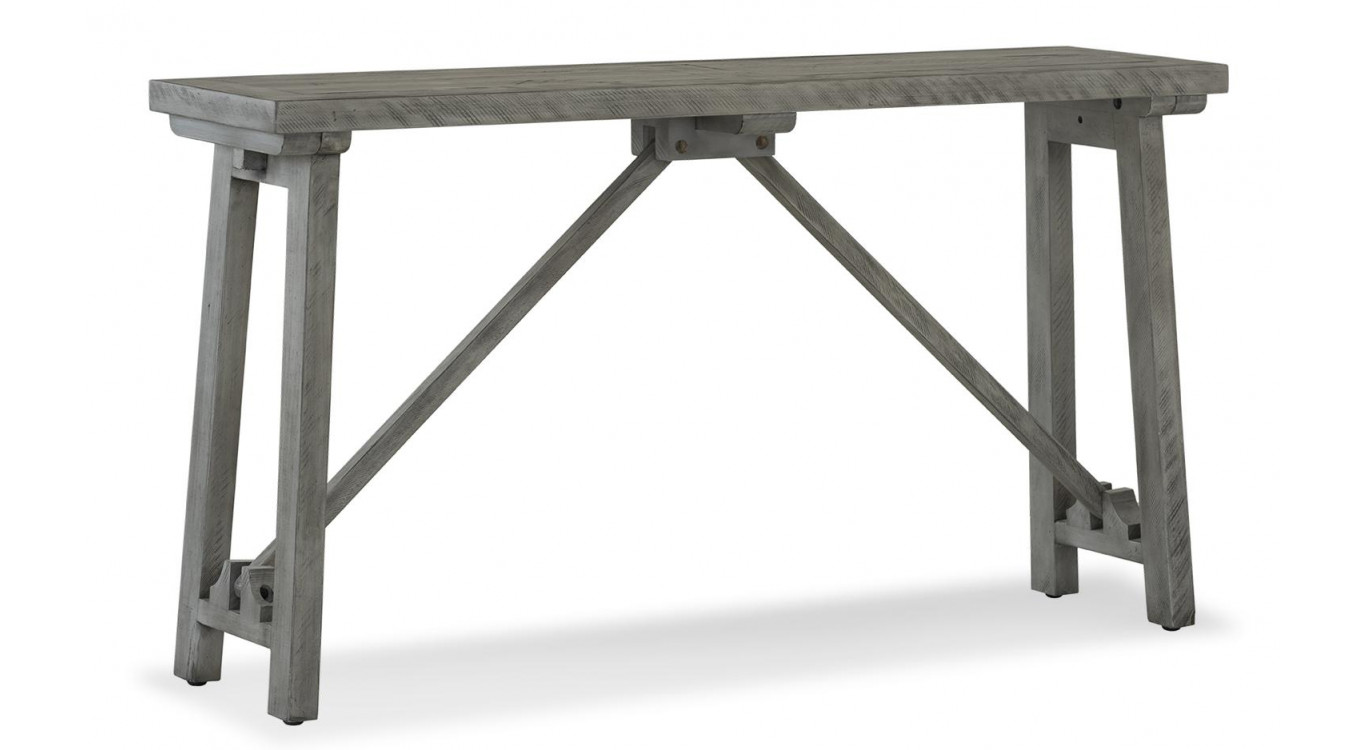 Konsole Holz Grau 141x38x77cm
