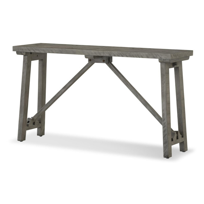 Konsole Holz Grau 141x38x77cm