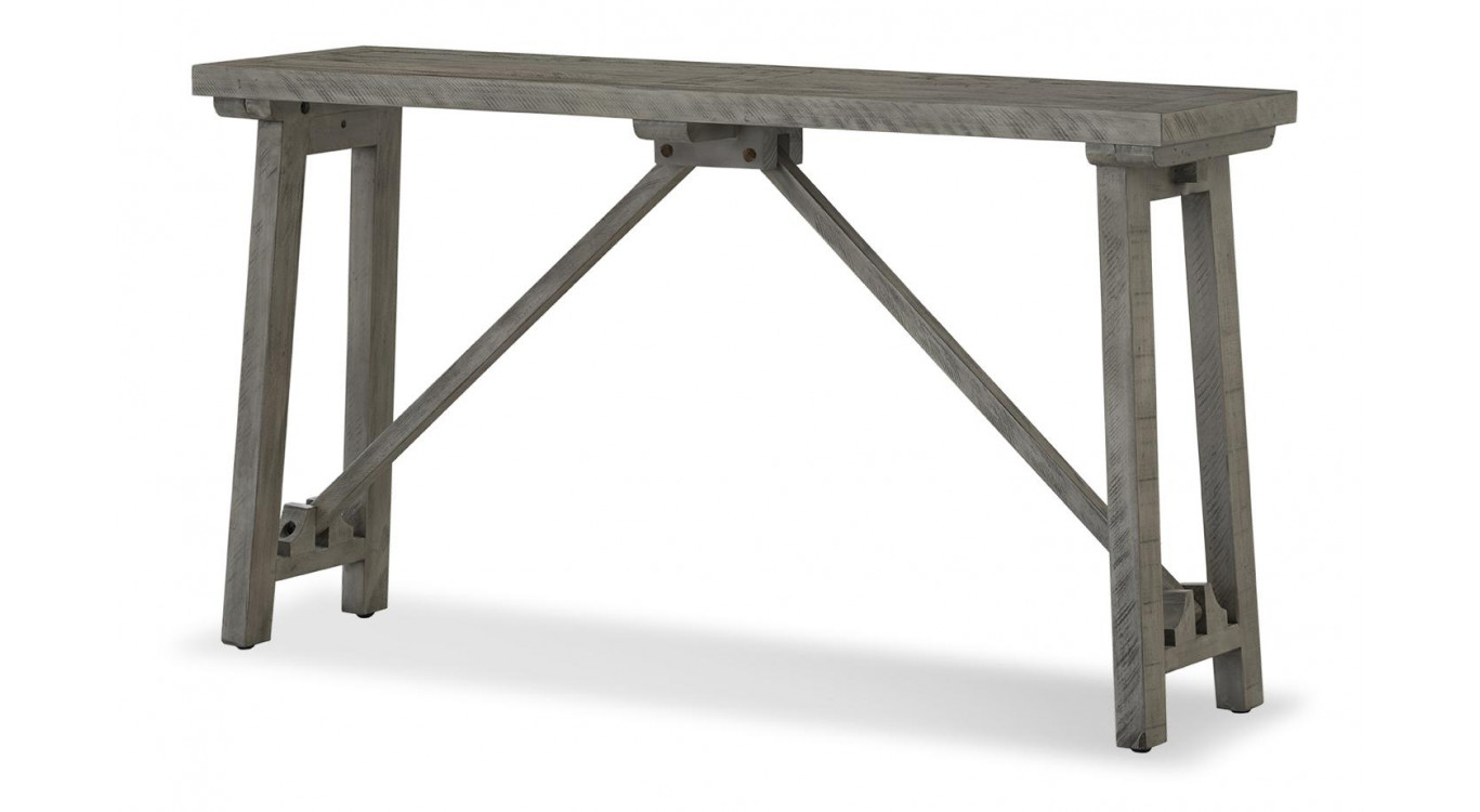 Konsole Holz Grau 141x38x77cm