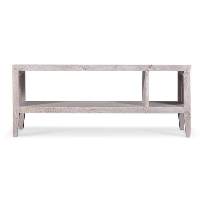 Niedriger Holztisch Grau 110x50x45cm