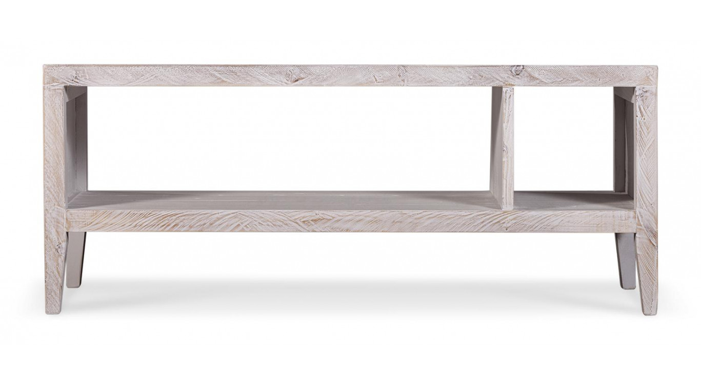 Niedriger Holztisch Grau 110x50x45cm