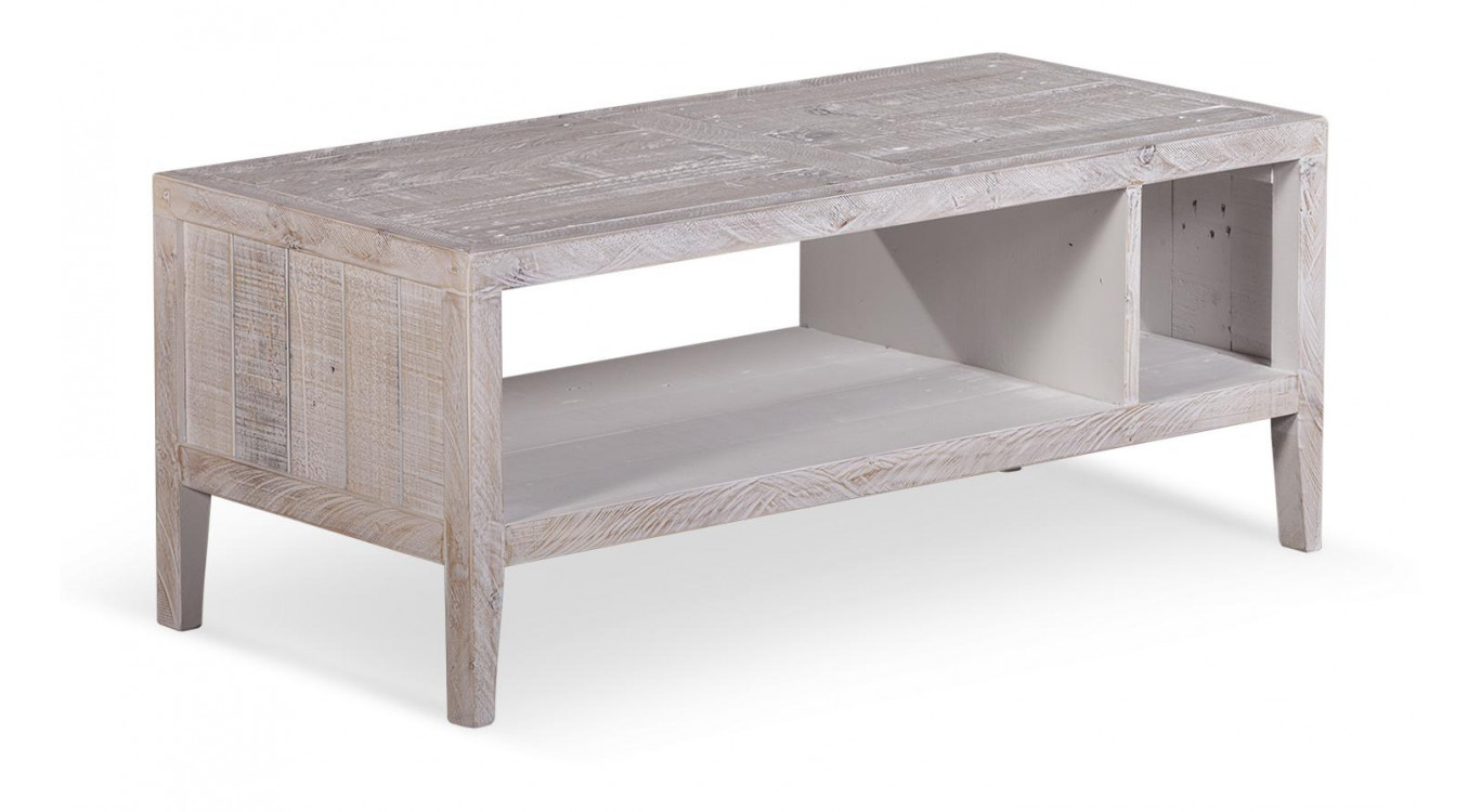 Niedriger Holztisch Grau 110x50x45cm