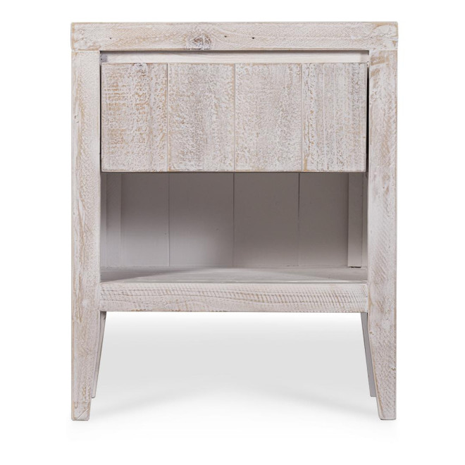 Nachttisch Holz Grau 45x35x55cm