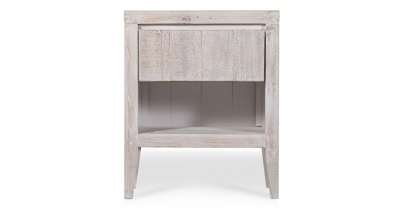 Nachttisch Holz Grau 45x35x55cm