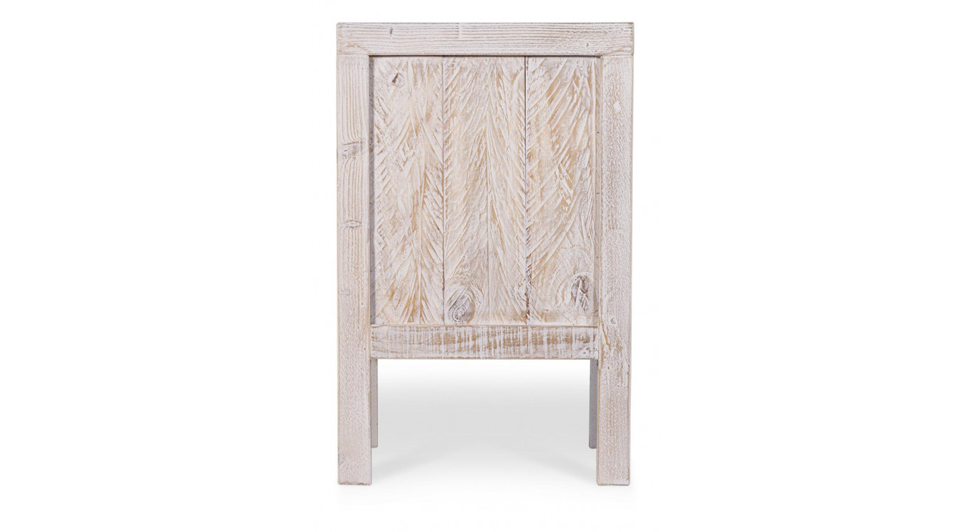Nachttisch Holz Grau 45x35x55cm