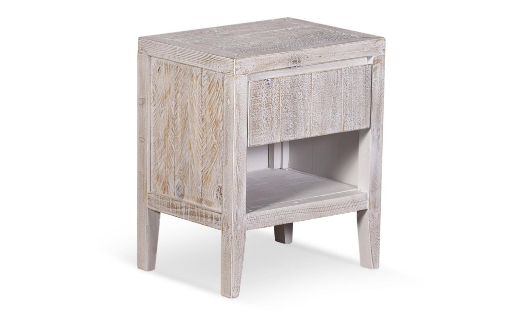Nachttisch Holz Grau 45x35x55cm