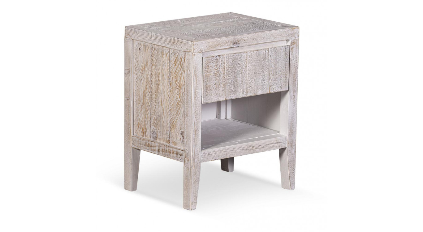 Nachttisch Holz Grau 45x35x55cm