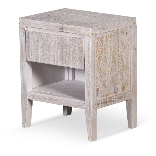 Table De Chevet Bois Gris 45x35x55cm
