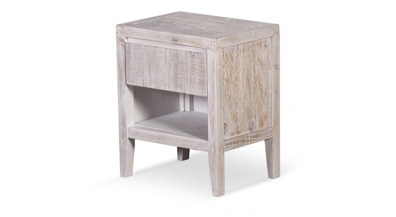 Nachttisch Holz Grau 45x35x55cm