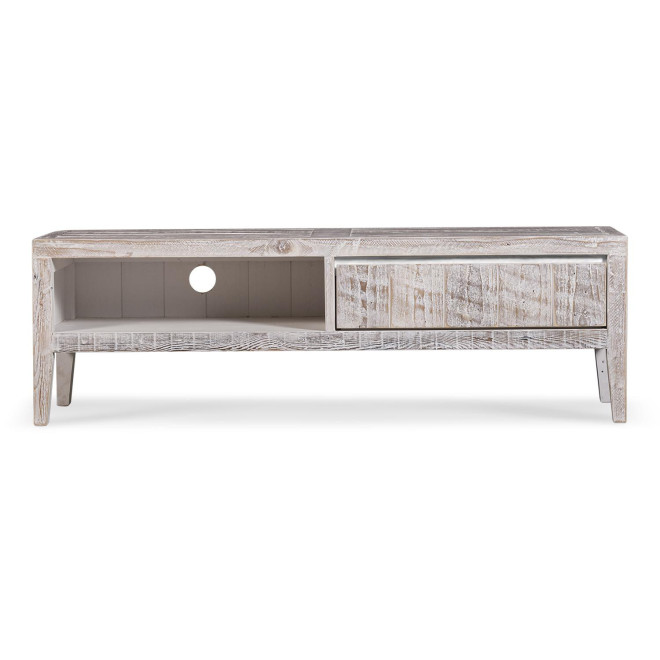 Meuble TV Bois Gris 120x40x38cm