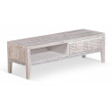 Grey Wood TV Stand 120x40x38cm