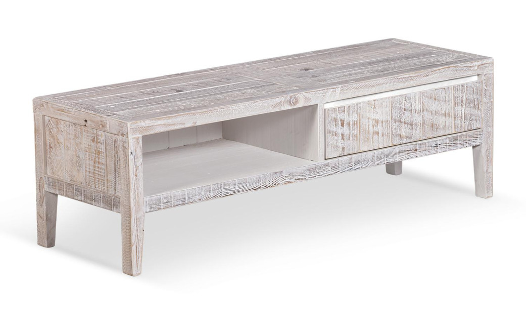 Meuble TV Bois Gris 120x40x38cm