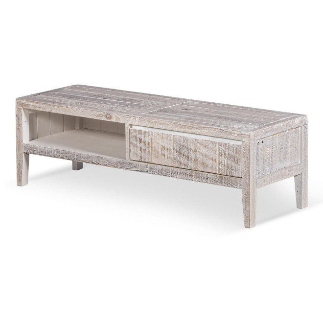 Meuble TV Bois Gris 120x40x38cm