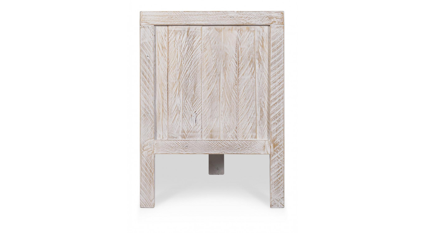 Meuble TV Bois Gris 160x40x55cm