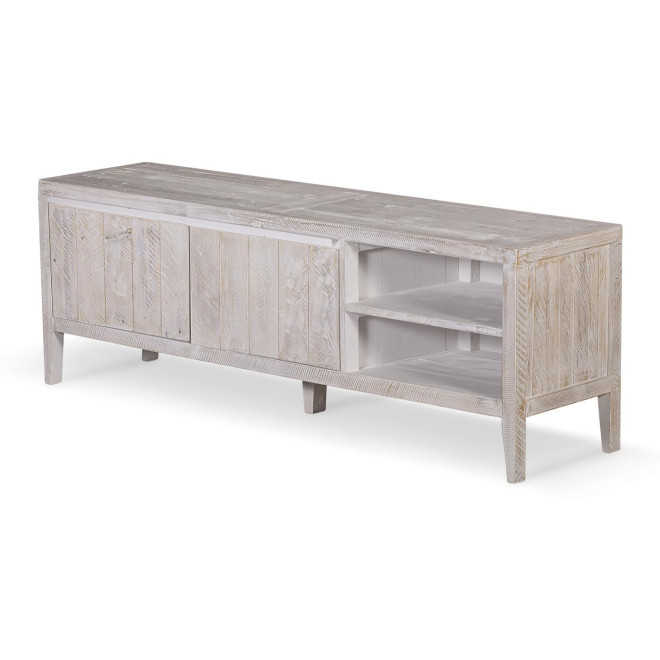 Meuble TV Bois Gris 160x40x55cm