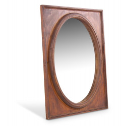 Miroir Ancien Oval Vertical Bois 55.5x3.5x72.5cm