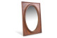 Specchio ovale antico verticale in legno 55.5x3.5x72.5cm