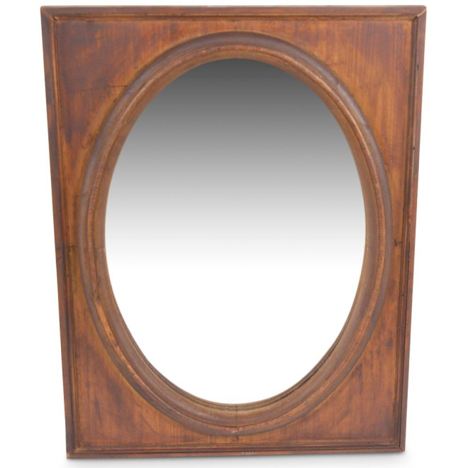 Miroir Ancien Oval Vertical Bois 55.5x3.5x72.5cm