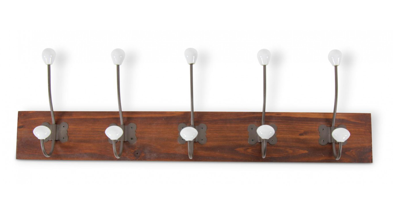 Patère Portemanteau Bois 10 Accroches 70.5x9x19.5cm