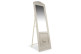 Antique Vertical Rectangular Mirror On White Wooden Base 177x6.5x51cm