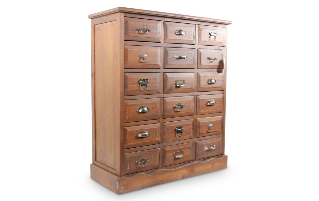 Kommode Grainetier 18 Schubladen Holz 87x34.5x99.5cm