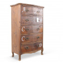 5 Drawer Wooden Dresser 74x37x114.5cm