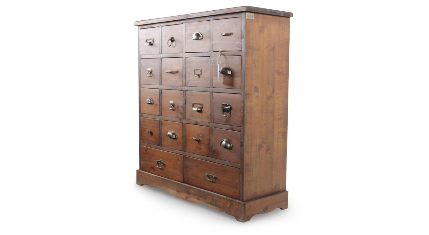 Kommode Grainetier 18 Schubladen Holz 92x34.5x99cm