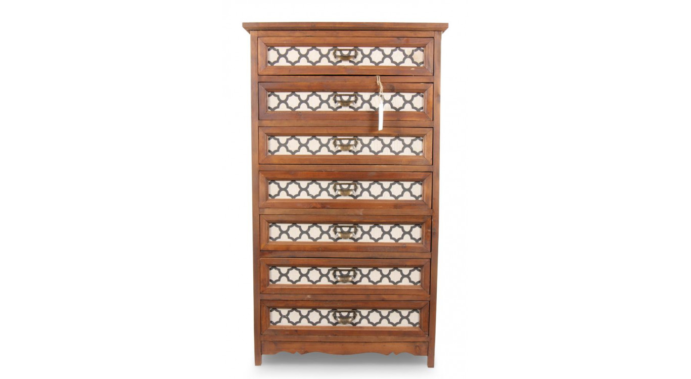 Schreibtischschublade 7 Schubladen Holz 64x32.5x112.5cm