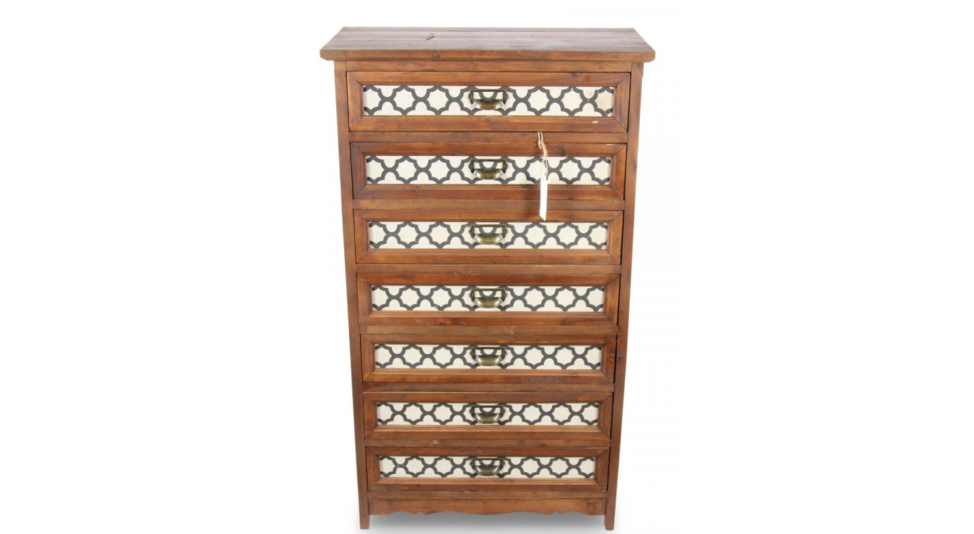 Schreibtischschublade 7 Schubladen Holz 64x32.5x112.5cm