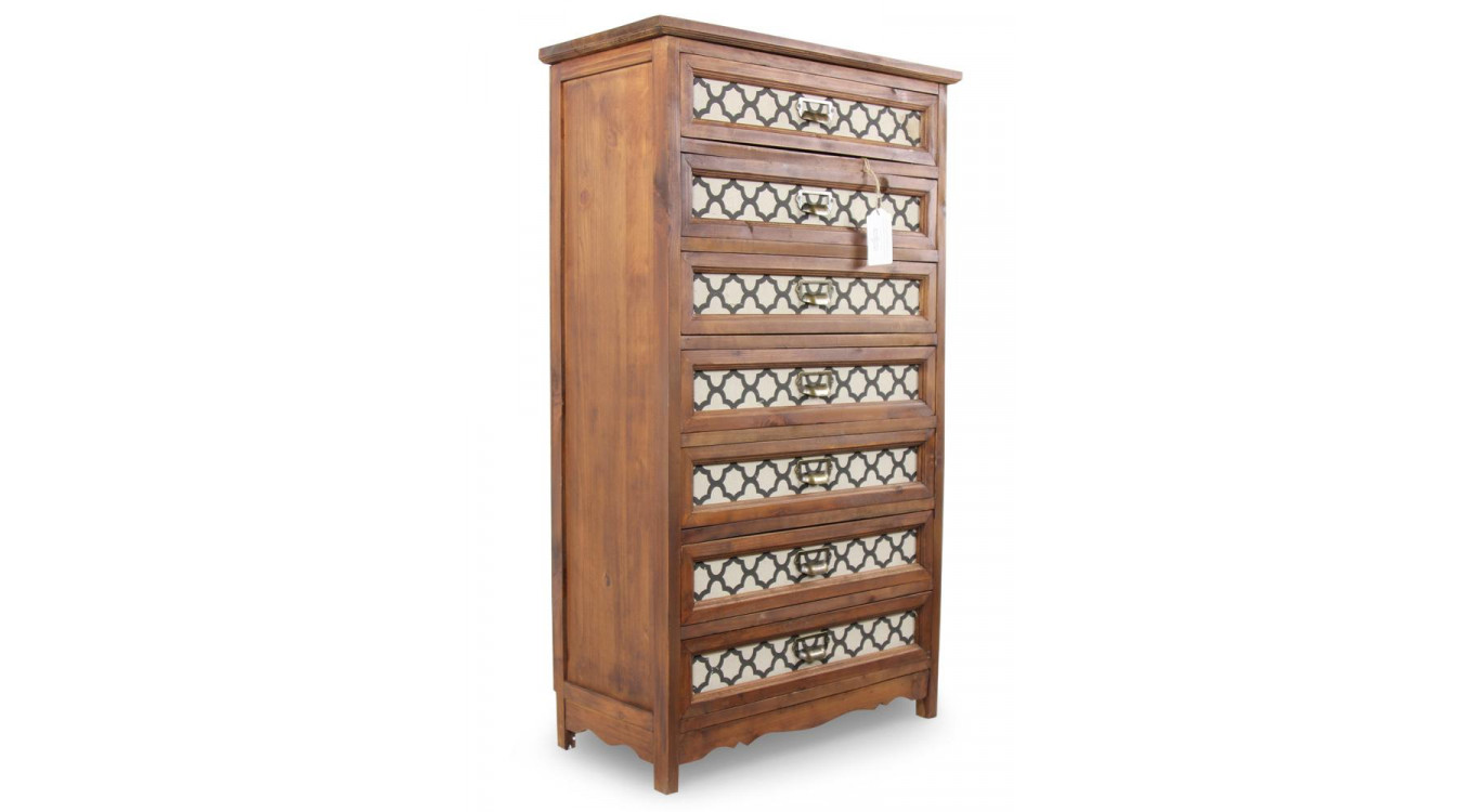 Schreibtischschublade 7 Schubladen Holz 64x32.5x112.5cm