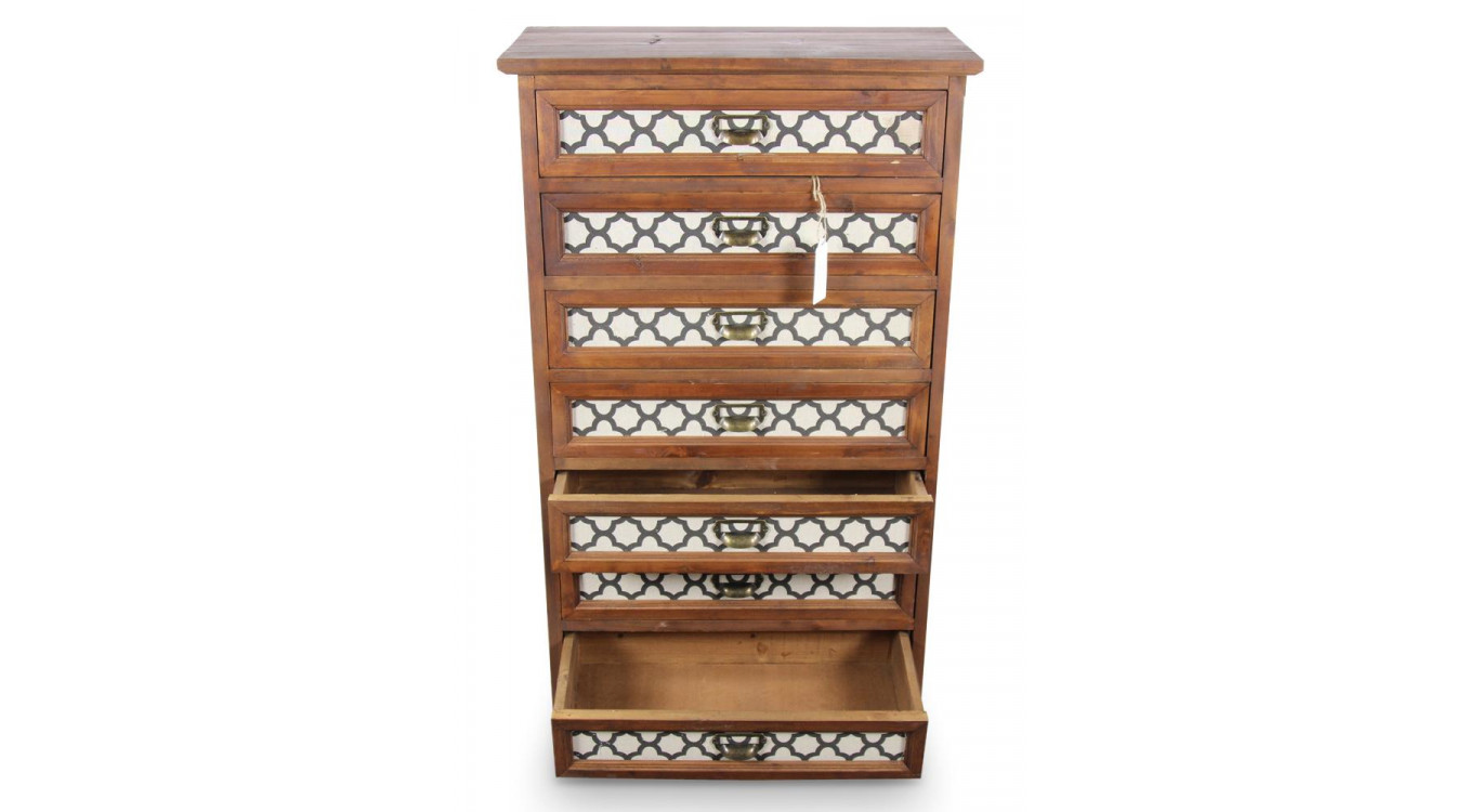 Schreibtischschublade 7 Schubladen Holz 64x32.5x112.5cm