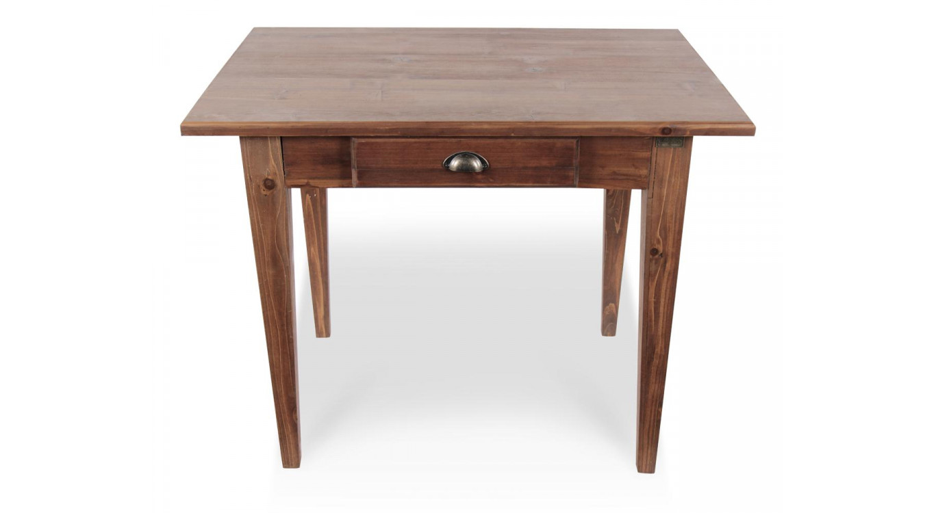 Table à Manger Bois 2 Tiroirs 100.5x72.5x78cm