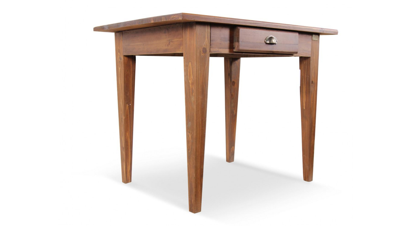 Table à Manger Bois 2 Tiroirs 100.5x72.5x78cm