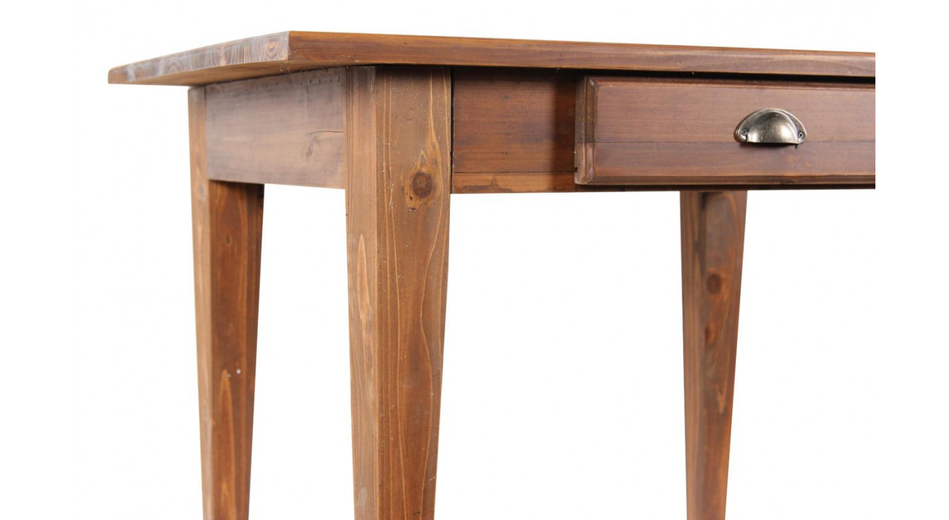 Table à Manger Bois 2 Tiroirs 100.5x72.5x78cm