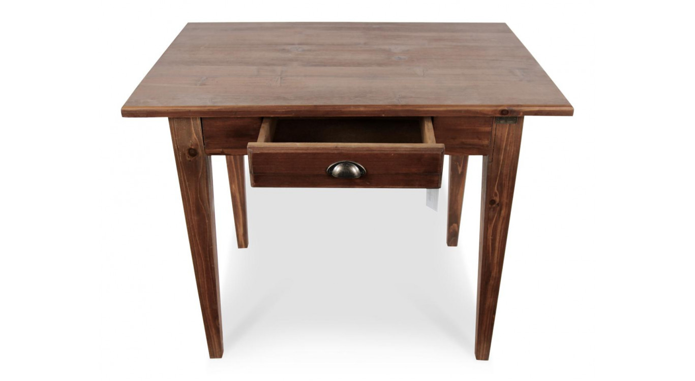 Table à Manger Bois 2 Tiroirs 100.5x72.5x78cm