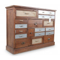 Cómoda de madera Grainetier 17 cajones 129.5x34x90.5cm