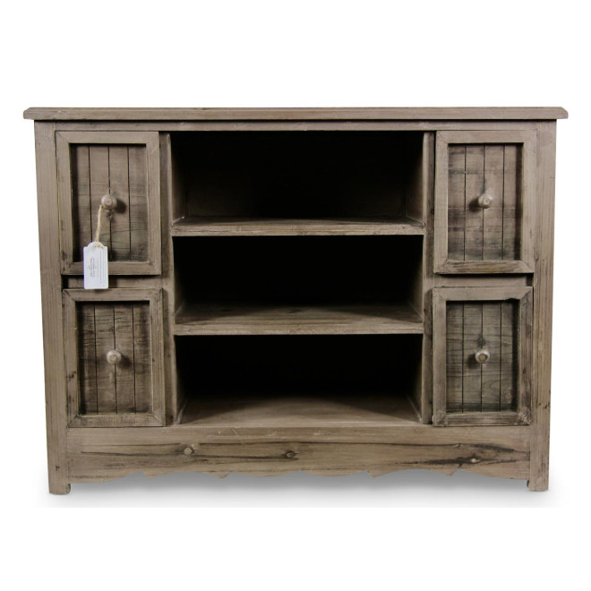 Commode 4 Tiroirs Bois 102x45x75cm