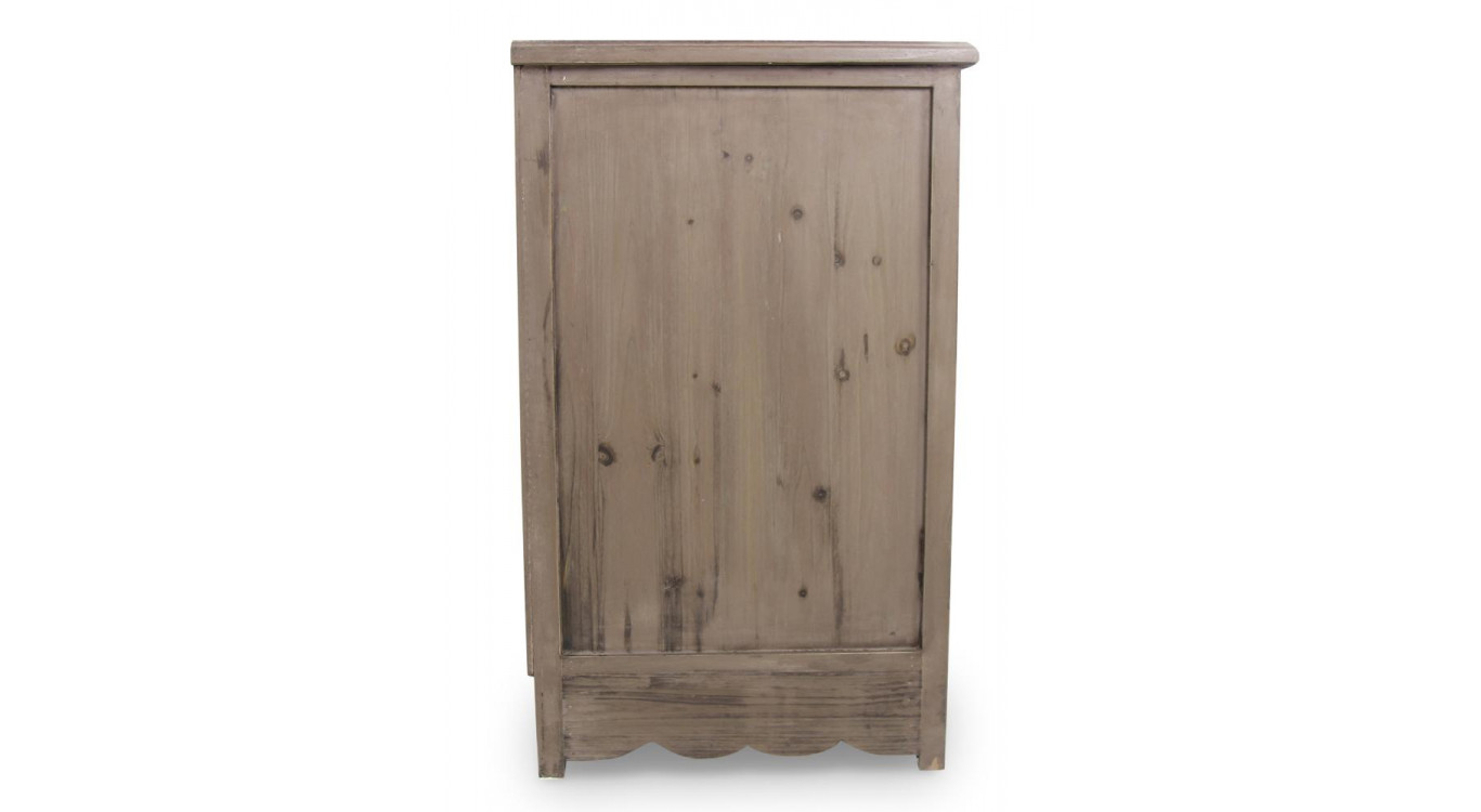 Commode 4 Tiroirs Bois 102x45x75cm