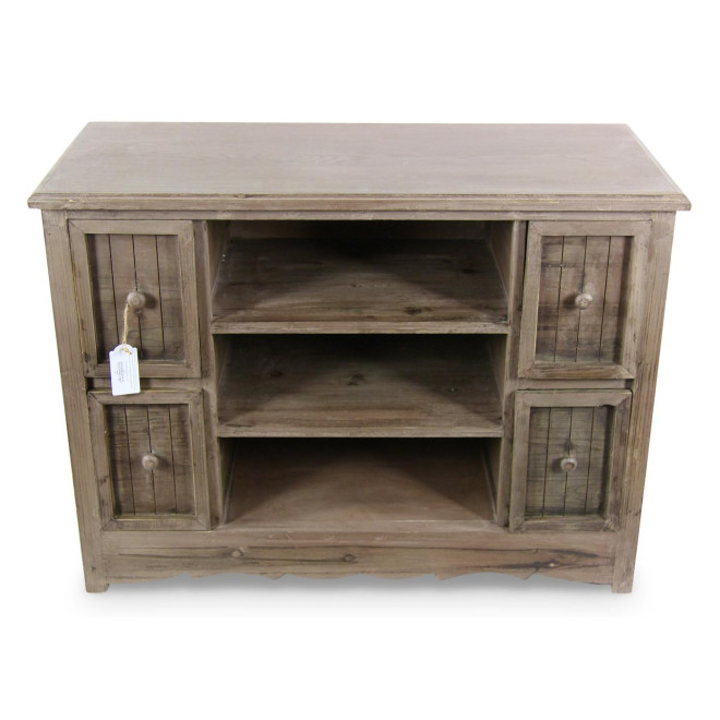 Commode 4 Tiroirs Bois 102x45x75cm