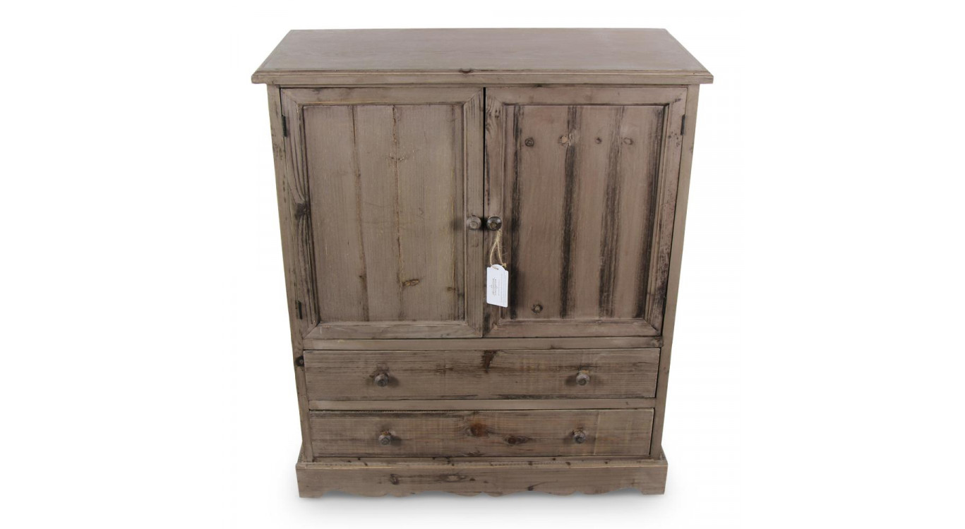 Buffet 2 Tiroirs Bois 83x38.5x97cm