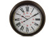 Antike Wanduhr Paris Metall Weiß 58cm