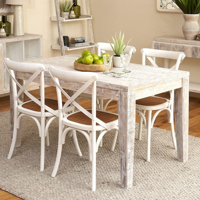 Table à Manger Bois Gris 140x80x76cm
