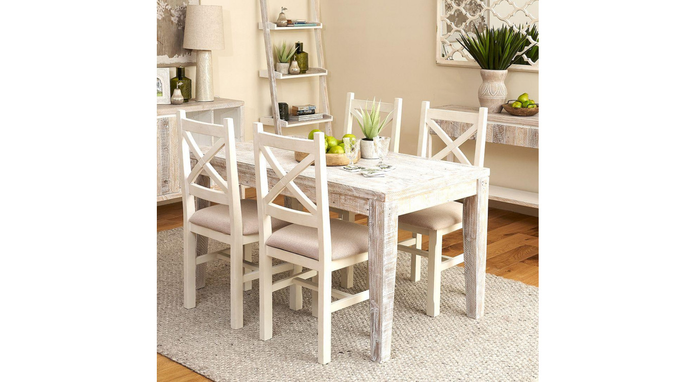 Table à Manger Bois Gris 140x80x76cm